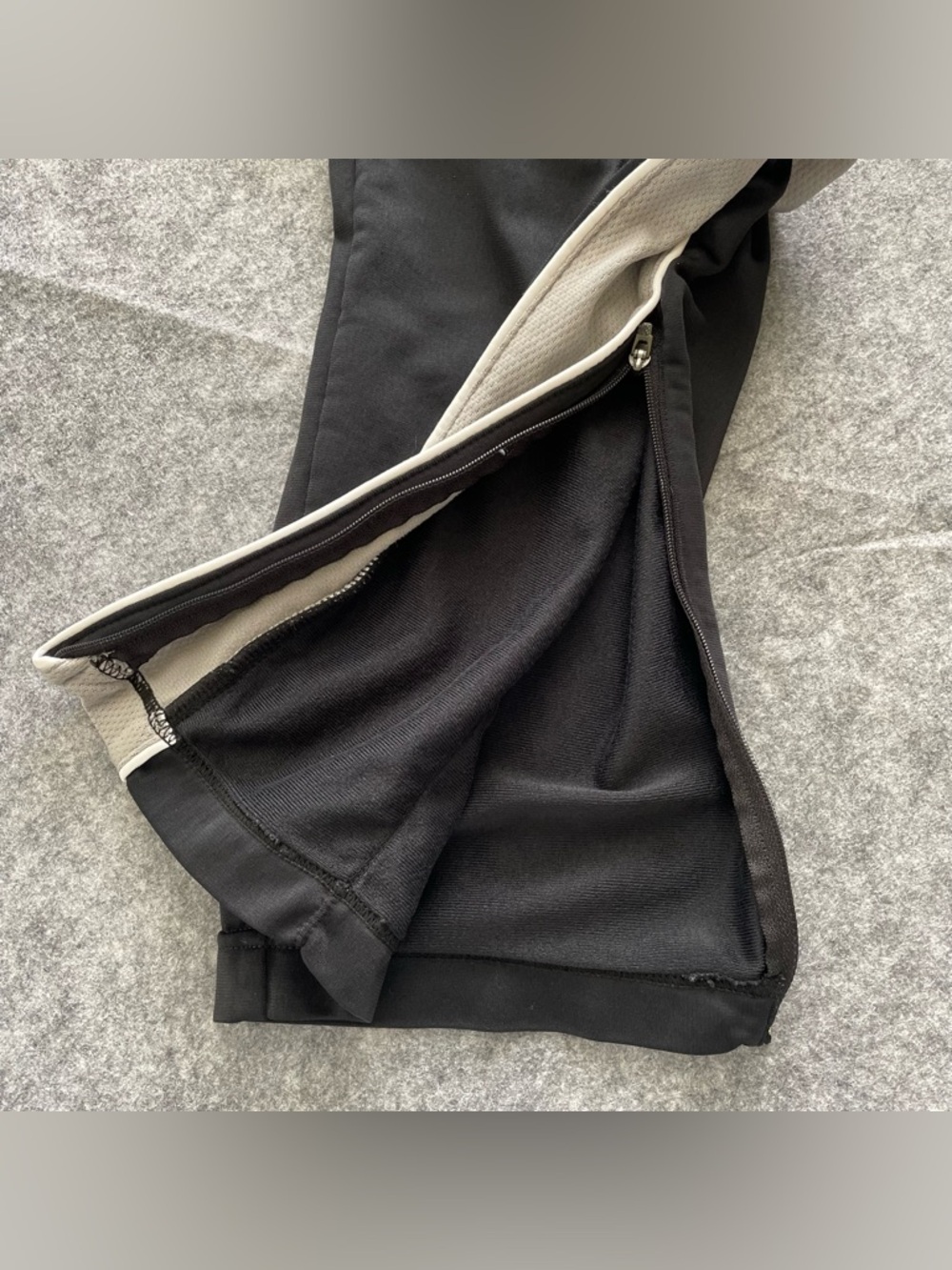 Vintage Nike Track Pants Mens L Black Fleece Lined Ankle Zip Athletic Y2K - Picture 15 of 16
